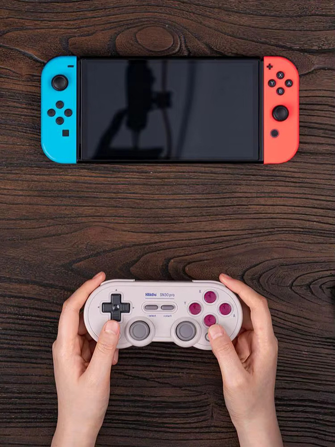 8Bitdo SN30 Pro Bluetooth Kabelloser Gaming-Controller mit Hall-Effekt in Grau für Nintendo Switch, MacOS, Android, Raspberry Pi, Windows und Steam Deck - Bild 4