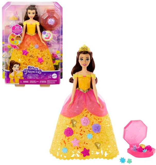 Mattel Disney Princess Belle Puppe mit Charms Flower Fashion - Bild 1