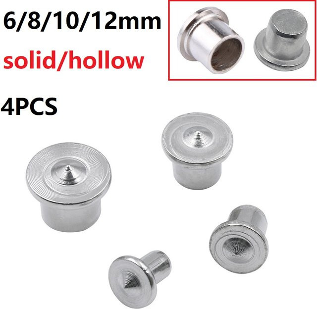Vibratite Set mit 4 Stück Runddübel-Positionierern zur Mittelpunktbestimmung in Silber - Bild 1