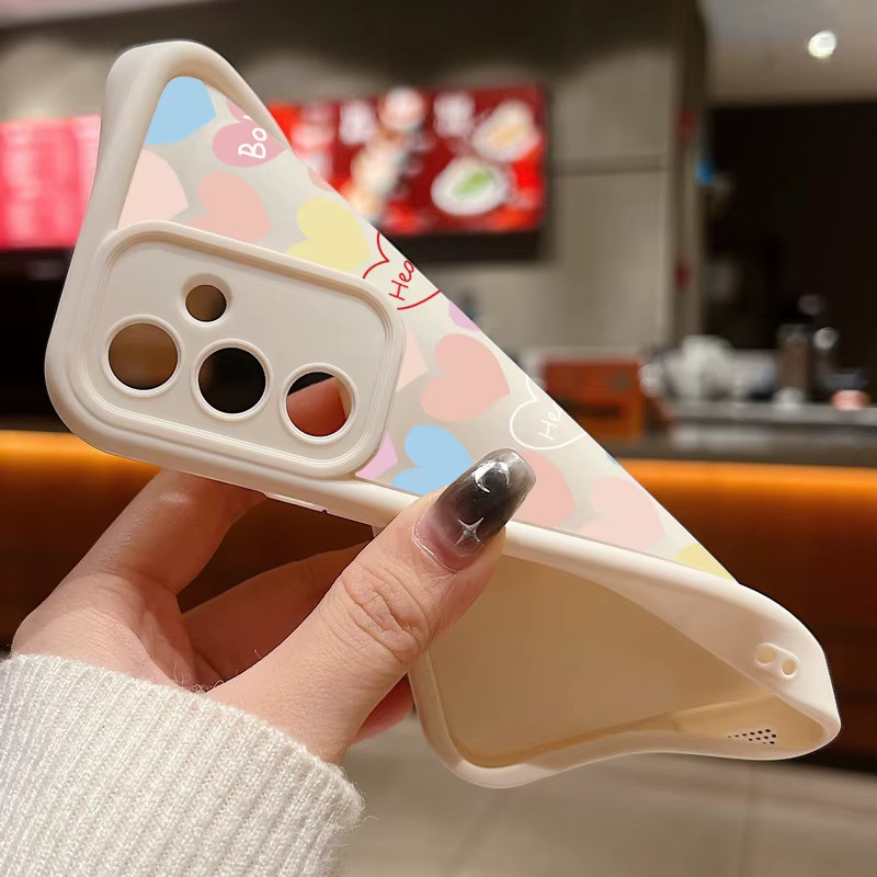 Samsung Handyhülle mit Cartoon-Liebesmuster für Galaxy S26 S25 S23 S22 Ultra Plus S25 FE A57 A27 A37 A17 A56 A16 A54 A14 A35 A15 A55 in Pink - Bild 2