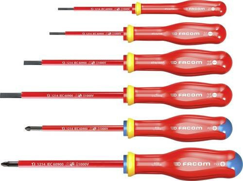 Facom Elektriker Schraubendreher-Set 6-teilig 1000V in Rot - Bild 1