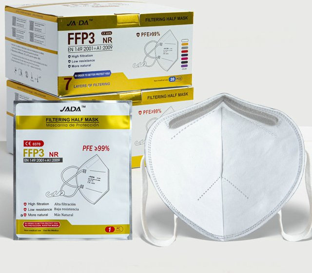Shenyou FFP3 Atemschutzmaske für Erwachsene mit 5 Schichten Filter, Weiß - Bild 1