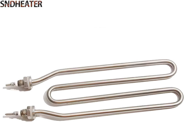 SNDHEATER Elektrisches Wasserheizelement aus 304 Edelstahl in Silber mit M18 Gewinde und 2U Rohrheizkessel W Form - Bild 1
