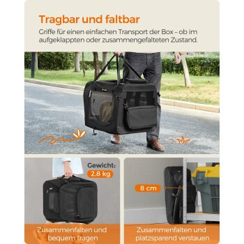 FEANDREA Transportbox aus Oxford-Gewebe in Schwarz, Größe M - Bild 2