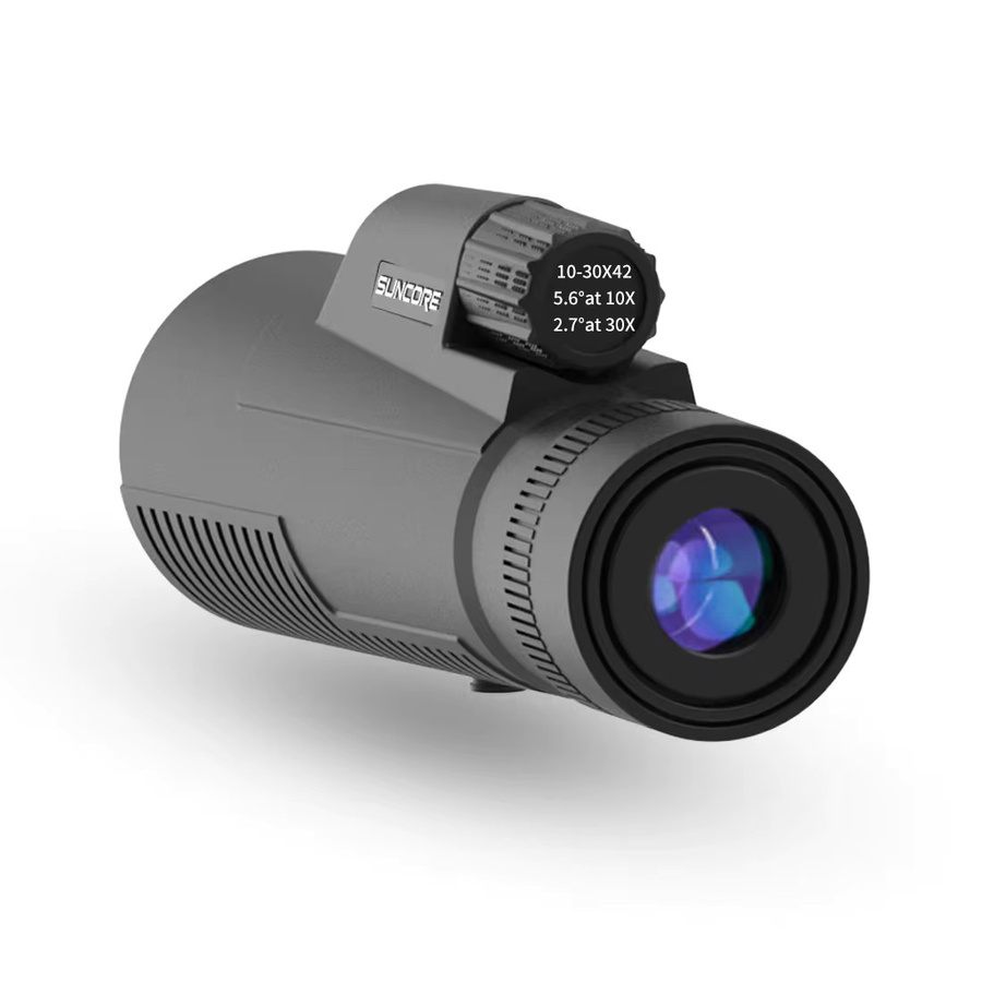SUNCORE Mountain Lion 10-30x42HD Monokular in Schwarz mit Smartphone-Adapter für Outdoor und Reisen - Bild 2