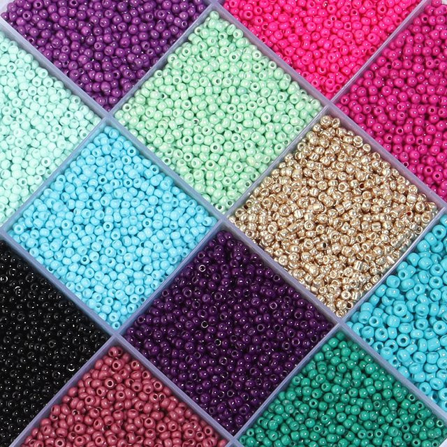 Miyuki-Rocailles Glas, rund, 2 mm, Distanzperlen - Bild 1