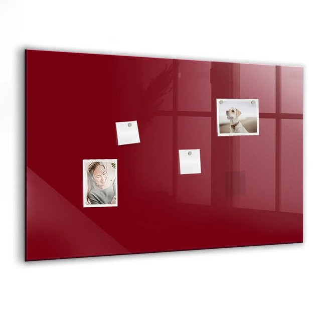 Tulup Magnettafel aus Glas in Burgunderrot, B/H: 90 x 60 cm - Bild 1