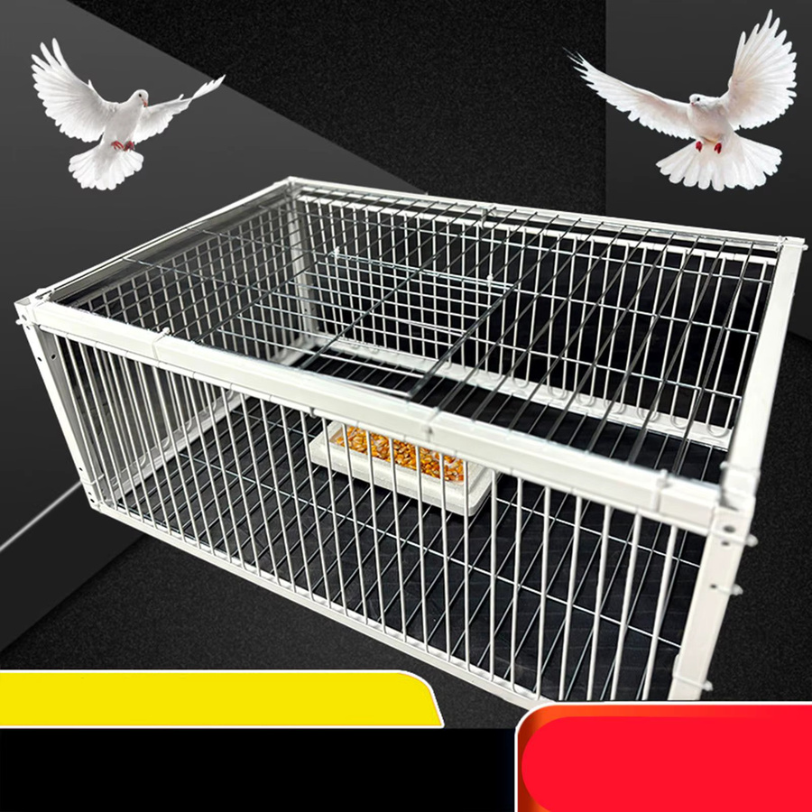Serenable Automatischer Taubenkäfig aus verdicktem Material, auslaufsicherer Taubenstall in Silber für Rennsporttauben, Bauernhöfe und Gärten - Bild 3