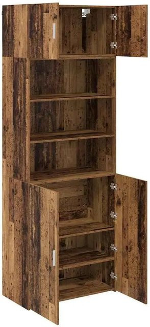vidaXL Aufbewahrungsschrank Altholz in Braun aus Holzwerkstoff, B/T/H: 80 x 42,5 x 225 cm - Bild 1