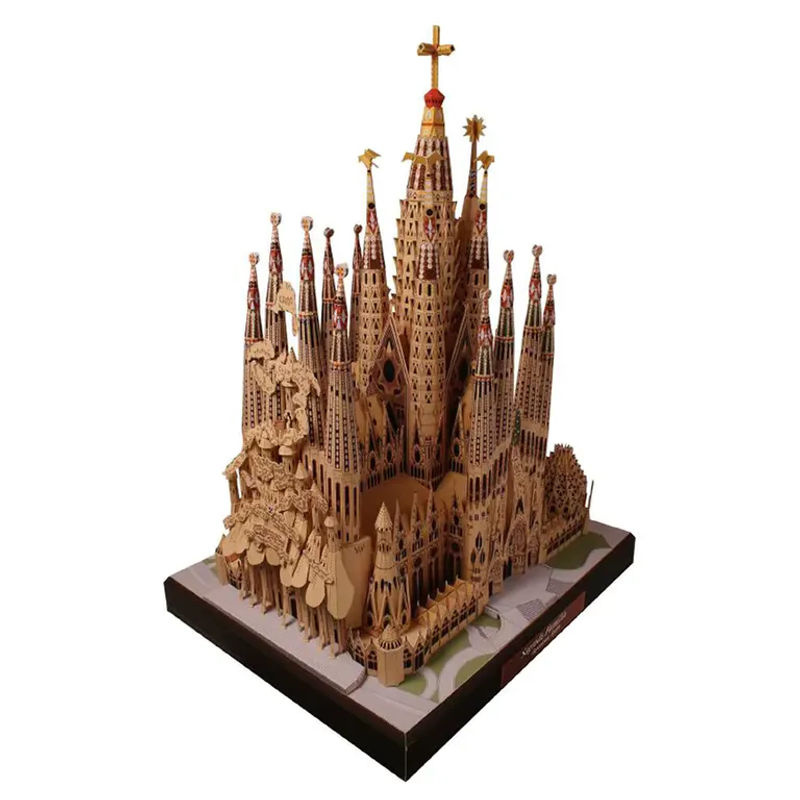 Moquerry Papiermodell Sagrada Familia Kathedrale DIY Bastelset in Beige - Bild 4