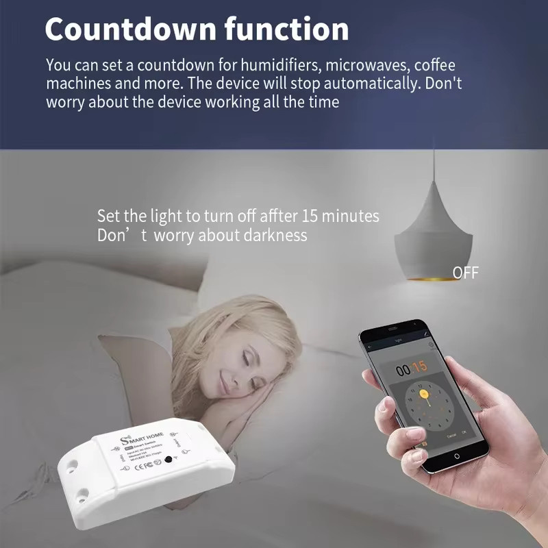Tuya Smart WiFi Switch mit Bluetooth und Timer, App-Steuerung via Smart Life, Weiß - Bild 4