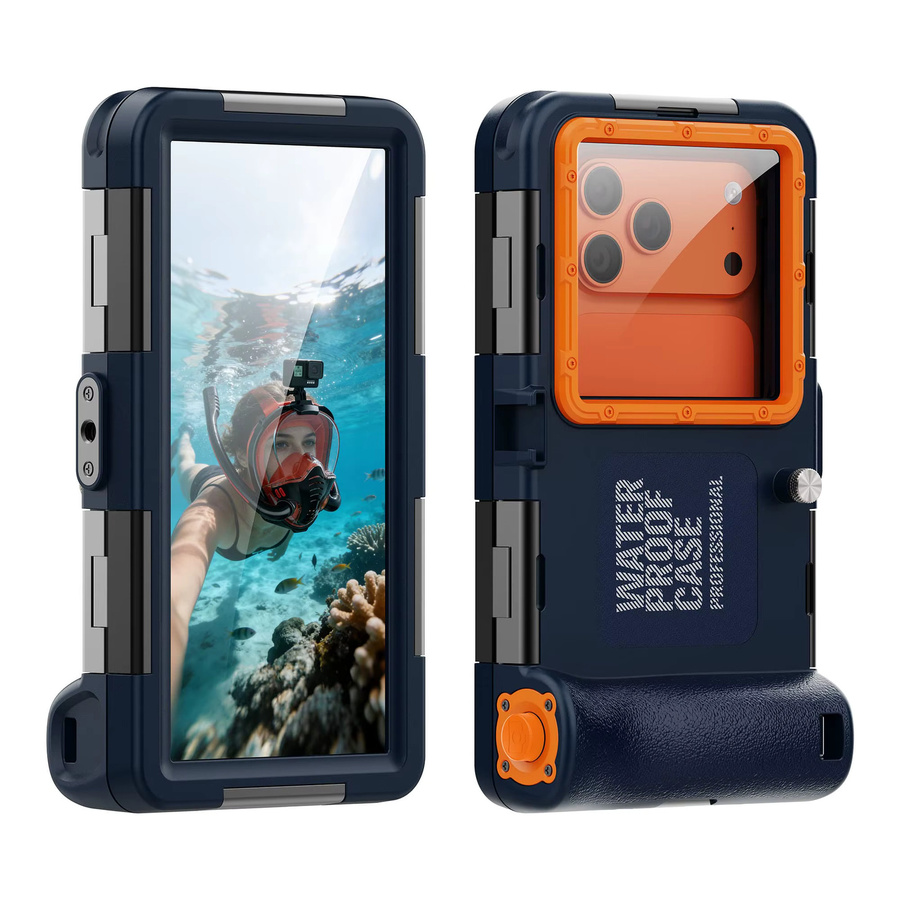 15M professionelle wasserdichte Tauchhülle in Schwarz für iPhone 17 Pro Max und S26 ULTRA zum Tauchen, Schwimmen und Fotografieren - Bild 4
