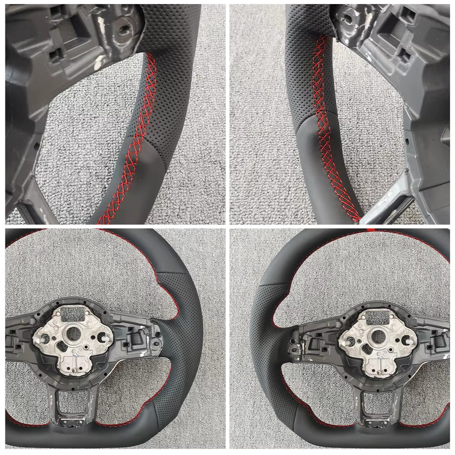 COIKA Lenkrad-Upgrade für Volkswagen Golf 7 und 7,5 GTI aus perforiertem Leder und Kohlefaser in Schwarz - Bild 3