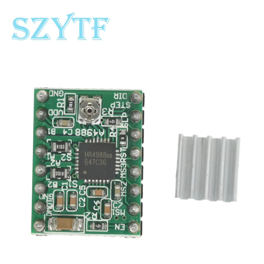 SZYTF Reprap Stepper Treiber A4988 und DRV8825 Schrittmotor Treiber Modul mit Kühlkörper in Grün für 3D-Drucker - Bild 2