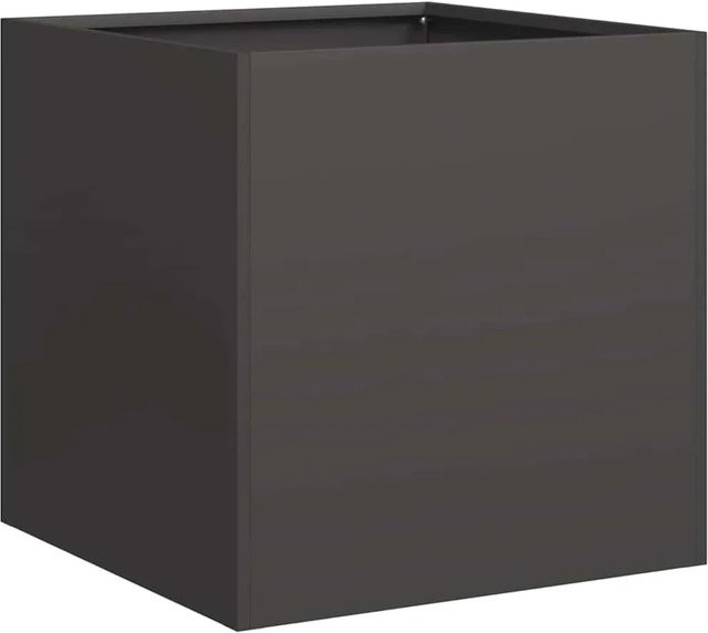 vidaXL Pflanzkübel aus kaltgewalztem Stahl in Schwarz, B/T/H: 40 x 40 x 40 cm - Bild 1
