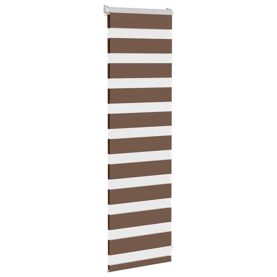 vidaXL Doppelrollo Day & Night Braun gestreift aus Polyester B: 40 cm, H: 100 cm - Bild 2