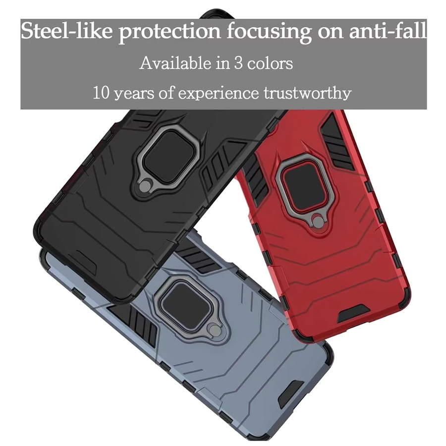 Magnetische Handyhülle mit Ring-Halterung für Xiaomi Poco X7 Pro in Blau oder Schwarz - Bild 2