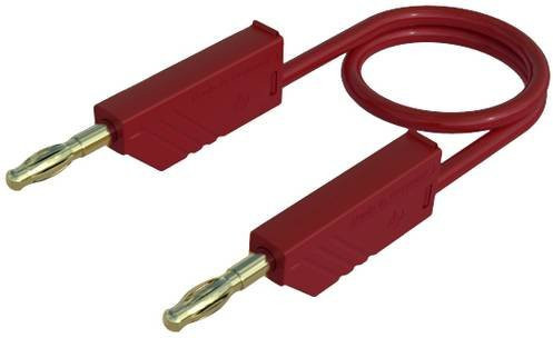 Hirschmann Test & Measurement MLN 50/2,5 RT Messleitung mit 4mm Lamellenstecker in Rot, Länge: 0,50 m - Bild 1