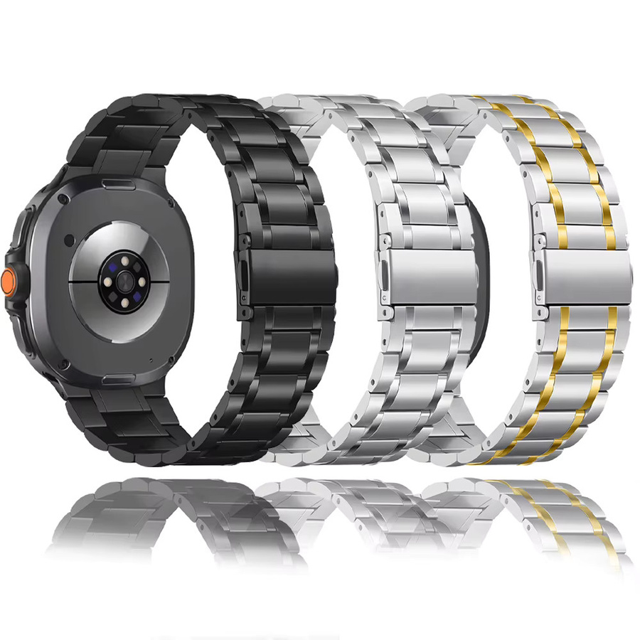 Uhrenarmband Edelstahl, Schwarz, Unisex - Bild 1