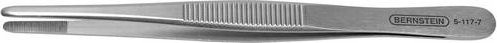 Bernstein Tools for Electronics 5-117-7 Präzisionspinzette Flach-rund aus Edelstahl in Silber, Länge: 145 mm - Bild 1