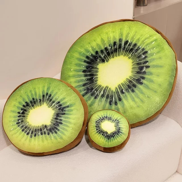 MIAOOWA Kiwi Simulation Plüsch Kissen, Grün - Bild 1