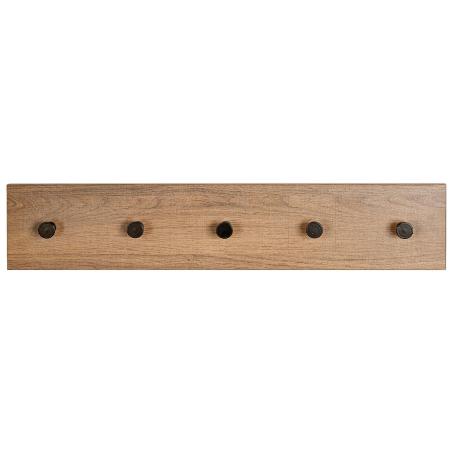 Mömax Hakenleiste Parma 2 in Schwarz und Eichefarben aus Metall und Holz B/T/H: 60 x 12 x 5 cm - Bild 2