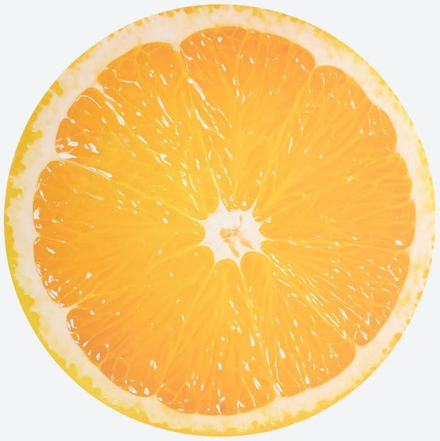 NKD Platzset mit Frucht-Design in Orange, rund, Durchmesser: 38 cm - Bild 1