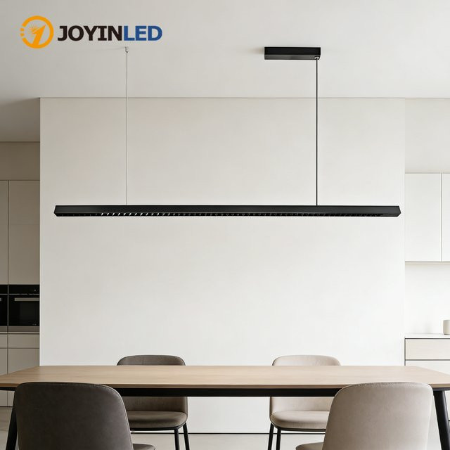 JOYINLED LED Pendelleuchte in Schwarz, minimalistischer Kronleuchter aus Metall für Esszimmer, Küche, Bar und Büro - Bild 1