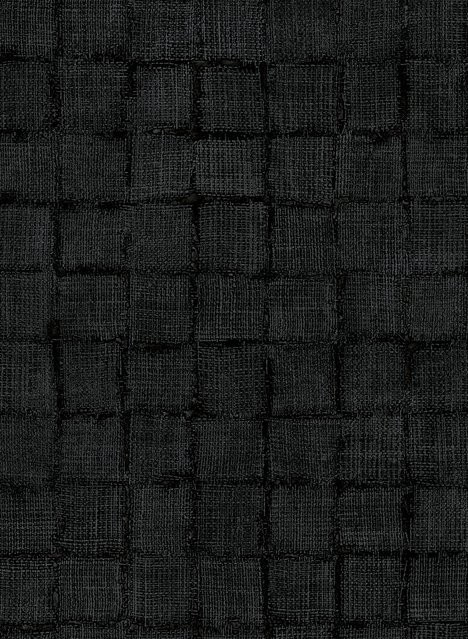 Eijffinger Tapete Rustic Blocks in Schwarz mit Stoffmuster aus Vlies - Bild 1