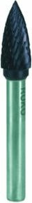 RUKO Hartmetall Frässtift TiCN Form G Spitzbogen SPG Durchmesser: 12,0 mm, Länge: min. 65 mm - Bild 1