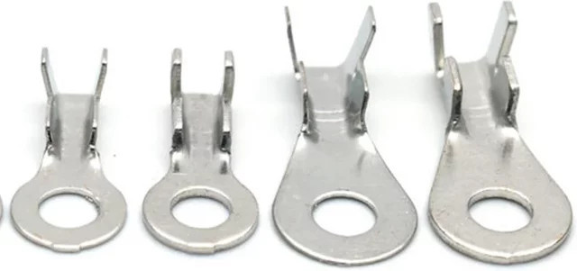 50 Stück DBWLI Kupfer-Ringkabelschuhe DJ431, nicht isolierte Ringkabelschuhe in Gold und Silber, 5,2 mm für 0,5–4 mm2 - Bild 1