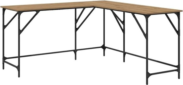 vidaXL Schreibtisch L-förmig in Artisan-Eiche, Braun, B/T/H: 149 x 149 x 75 cm - Bild 1