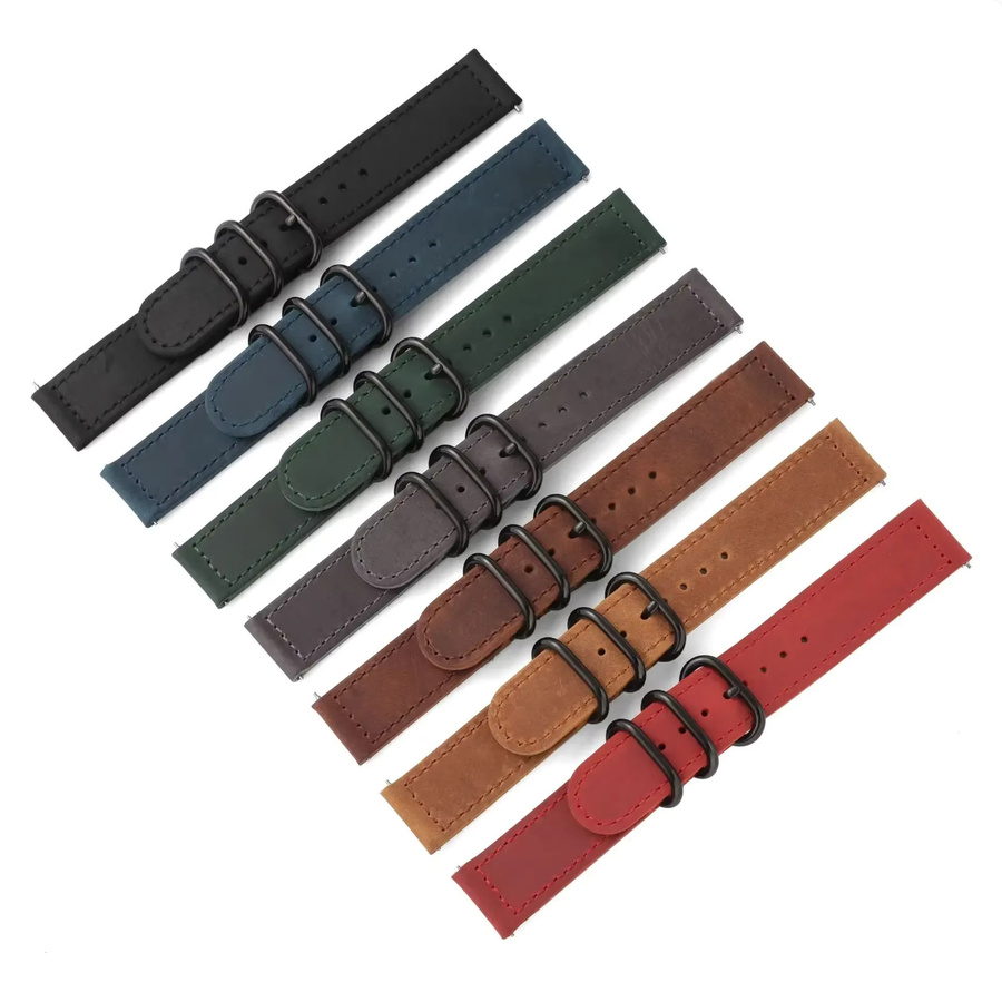 Uhrenarmband Leder, Crazy Horse, Retro, Unisex - Bild 3