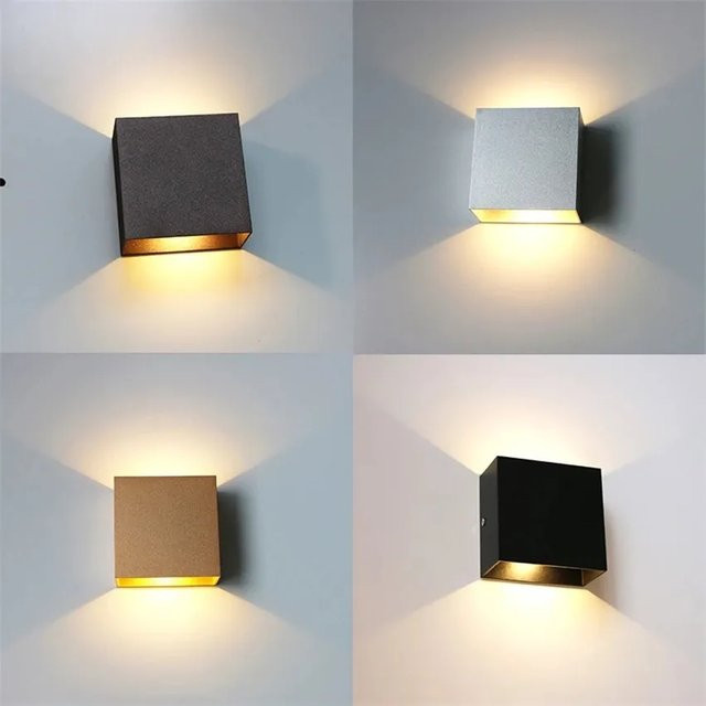 CYLRDXK LED Wandleuchte IP65 Wasserdicht aus Aluminium für Außen und Innen in Schwarz und Silber - Bild 1