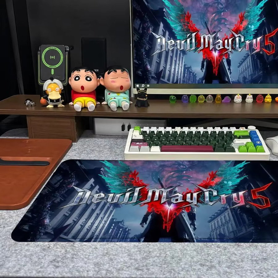 D-Devil May C-Cry 5 XXL Mauspad in Schwarz und Multicolour, rutschfeste Gamer-Schreibtischunterlage mit HD-Art-Design, B/T: 90 x 40 cm - Bild 4
