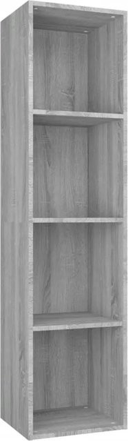 vidaXL Bücherschrank und TV-Schrank in Grau Sonoma, Wandmontage, B/T/H: 36 x 30 x 143 cm - Bild 1