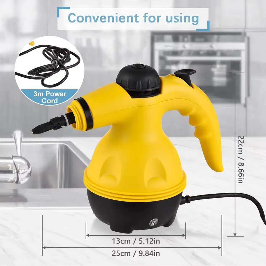 NOCCLILI Handdampfreiniger Gelb 1500W Tragbares Tiefenreinigungsgerät für Küche, Bad und Auto - Bild 3