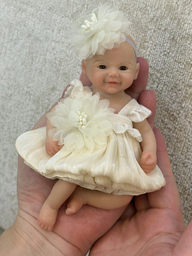 Saskia Reborn-Puppe, Mädchen, Silikon, Weiß - Bild 2