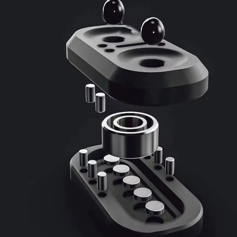soulbao Metall-Eulen-Magnetschieber Fidget Rotator, manuelles EDC-Zappelspielzeug - Bild 4