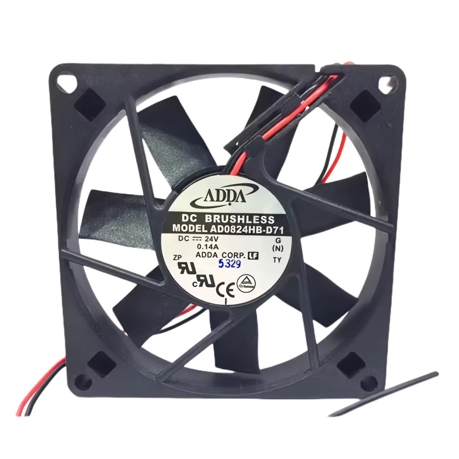 ADDA Axiallüfter-Serie AD0824HB-D71 AD0824HB-D90 AD0824MB-D92 AD0824UB-D90 AD0824XB-D90GP in Schwarz, 24 V, B/T/H: 80 x 80 x 15 mm - Bild 2