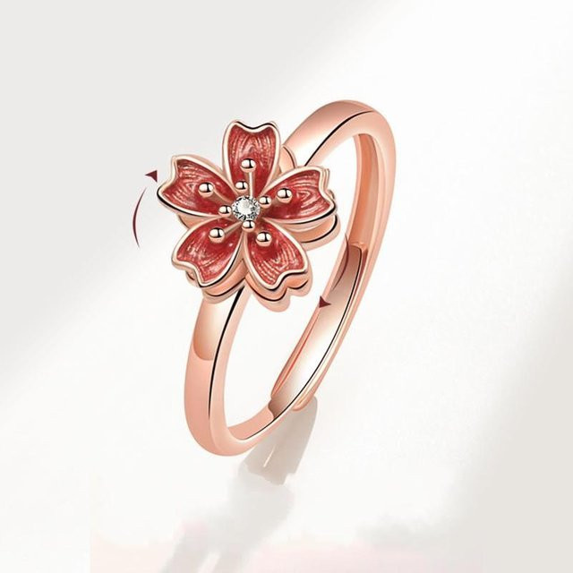 YULIN Angstringe Kirschblüte, Kupfer, Roségold, Kristall, Damen - Bild 1