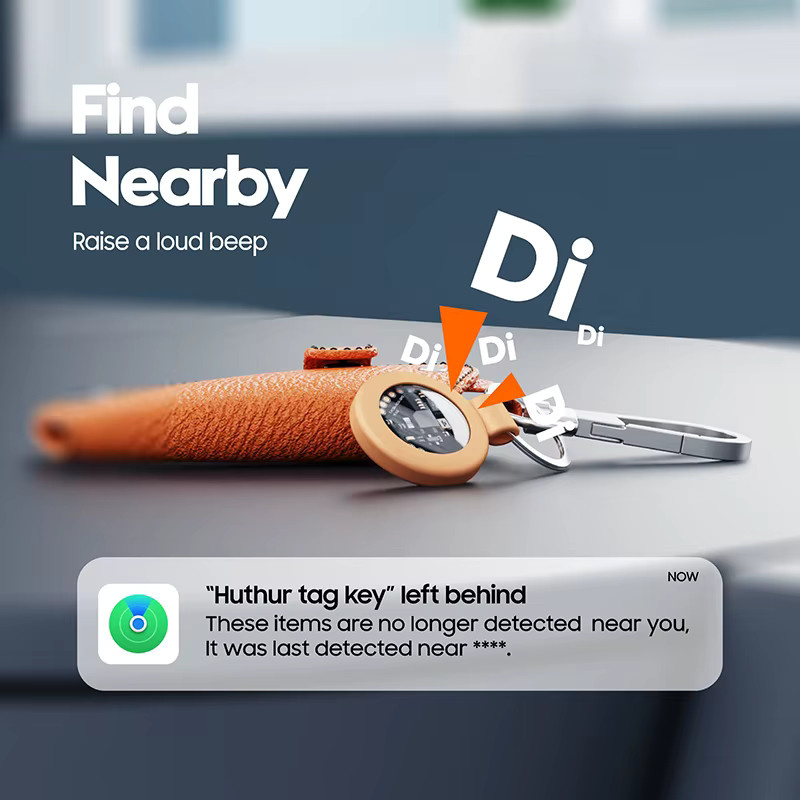 Intelligenter Tracker-Tag für Apple Find My Anti-Verlust-Ortungsgerät mit Tonalarm, GPS-kompatibel für iOS iPhone und iPad, Schwarz - Bild 4