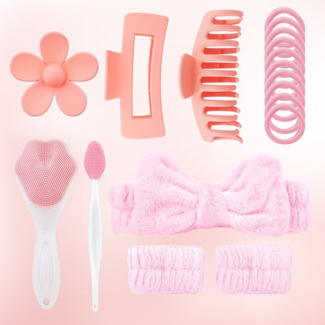 9-teiliges Beauty-Set mit Gesichtsbürsten und Haarspangen, Unisex - Bild 1