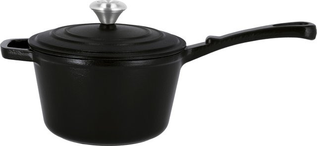 SILVERCREST® Premium Gusseisenkasserolle aus emailliertem Gusseisen, Schwarz, Durchmesser: 18 cm - Bild 1