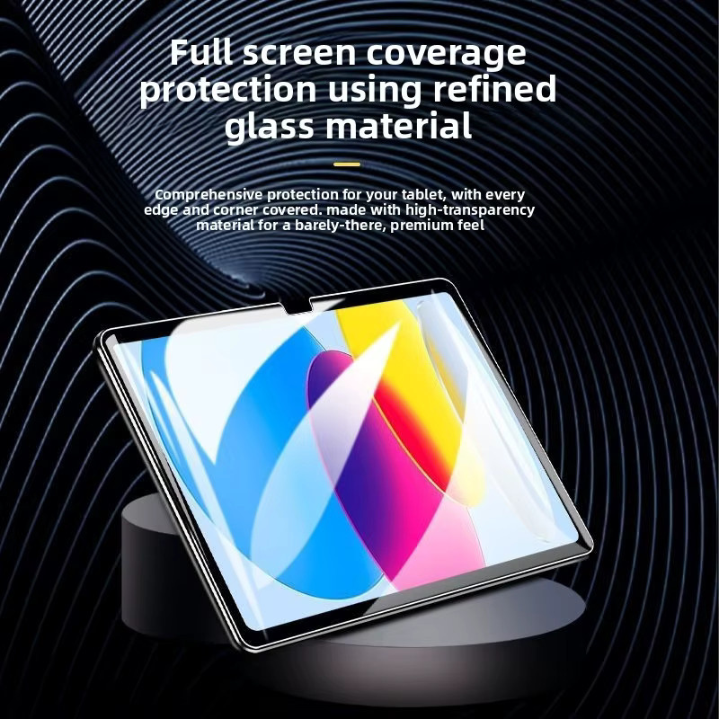 2 Stück Apple iPad Displayschutz aus gehärtetem Glas, transparent, 9H Härtegrad, kratzfester HD-Schlagschutz, passend für iPad 7/8/9/10/11 und Pro - Bild 3