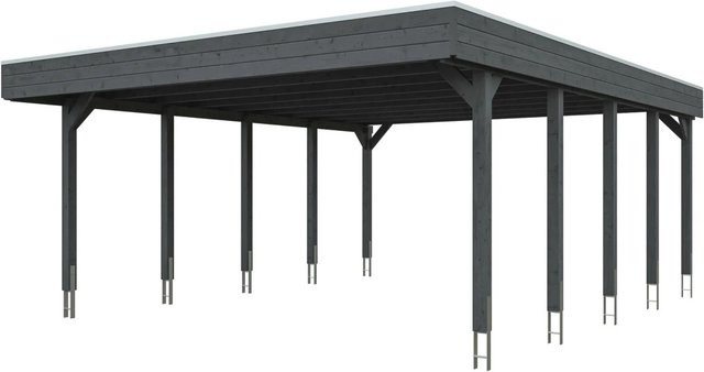 SKANHOLZ Carport Friesland aus Fichte mit EPDM-Flachdach in Schiefergrau, B: 546 cm, T: 708 cm - Bild 4