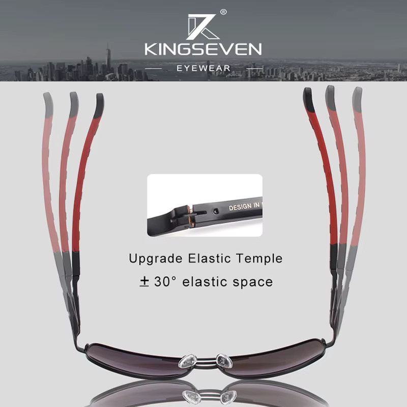 KINGSEVEN Sonnenbrille Aviator, Metall, polarisiert, Herren - Bild 2