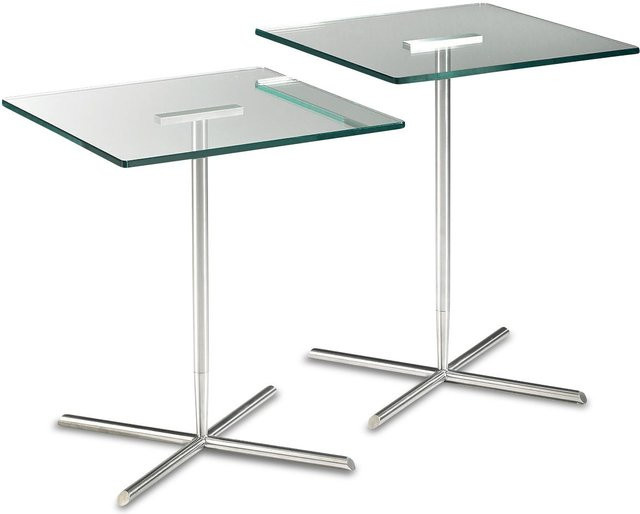 Beistelltisch HASSE 8502 EK-045 in Silber aus Edelstahl und Metall, B/T/H: 45 x 45 x 54 cm - Bild 1