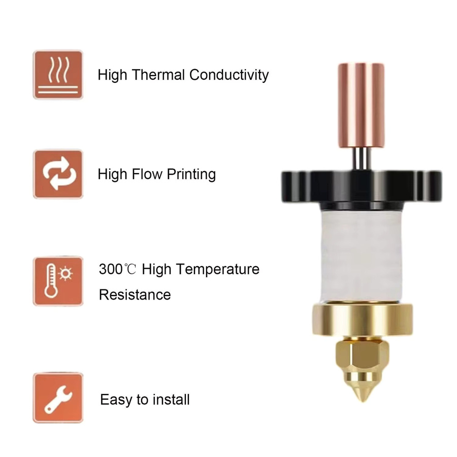 Creality Keramikheizung und Thermistorkartuschen-Sensor für Ender 3 V3 KE sowie K1 und K1 Max Hotends, 24 V 60 W - Bild 2