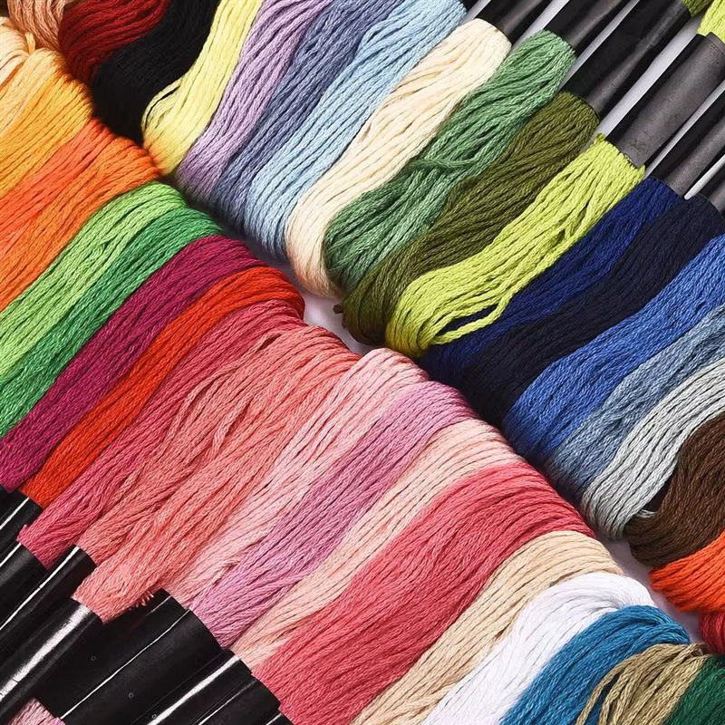 Multicolor Stickgarn aus Baumwolle für Kreuzstich und DIY-Nähprojekte, 100 Stück - Bild 3